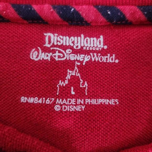 Walt Disney World Mens Mickey Mouse Embroidered Polo Red Large Disneyland Resort - Picture 5 of 7
